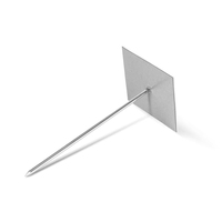 Clou commun pour surface métallique de conduit, acier de qualité industrielle, tige lisse, fixation rapide, emballé en carton