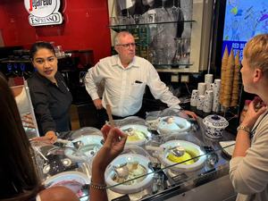 <span class=keywords><strong>2025</strong></span> thương mại bán hàng tốt nhất bán hàng trực tiếp Miles Galaxy Pro V6 hiển thị trường hợp và pozzetti kết hợp hoàn hảo tất cả trong một nhà sản xuất Gelato - Product Image 6