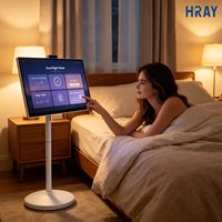 HRAY Layar Lantai 32 Inci Octa Core Android 13 dengan Speaker Ganda 5W untuk Salon Kecantikan, Pembuatan Video Pendek, Pemotretan, Mendukung OEM ODM