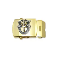 Boucle de ceinture carrée en métal plaqué or de haute qualité avec emblème d'aigle en relief pour uniformes de cérémonie de sécurité