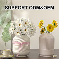 Moule en silicone pour vase en résine et béton, moule à rayures pour vase à fleurs haut, moule de moulage en résine époxy, moules d'ornements de présentation pour résine et plâtre