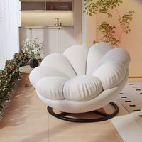 Pouf en bois de forme citrouille au design moderne, chaise confortable de haute qualité pour salon, chambre, salle à manger, ou comme chaise longue de détente