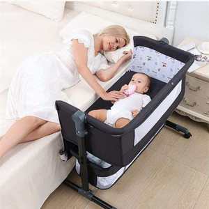 Cuna Portátil para Niños con Mosquitero y Cesta de Almacenamiento, Cunas Rodantes para Dormitorio o Cuarto de Bebés - Product Image 6