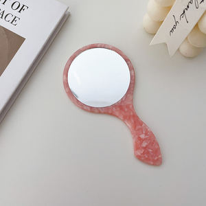 HQ Mixed Proc Discount Portable <b>Compact</b> Mini Makeup <b>Mirror</b> Women's Small Round <b>Mirrors</b> with Handle Makeup <b>Mirror</b> Handheld - Product Image 2