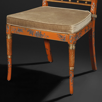 Yips LDC-0997 Série Européenne De Luxe Dressing Côté Chaise Peint À La Main Classique Rose Motif En Bois Massif Salon Bureau À Domicile