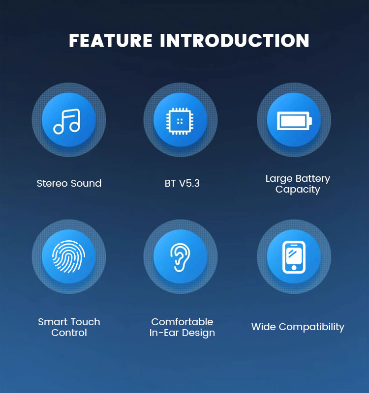 Somostel Wireless Earphones Game Headset for Iphone 15 Pro Max