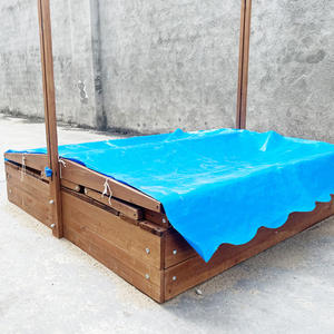 3-in-1 다기능 어린이용 메탈 야외 샌드박스, 벤치 좌석 캐노피 커버 리프트업 뚜껑 모래 놀이 테이블, 5-7세용 - Product Image 4