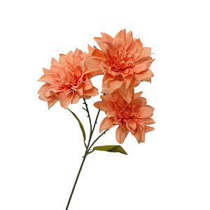 Artificial 3-Headed Dahlia Flowers 65Cm Silk Realistic <b>Wedding</b> Home Decor <b>Props</b> - Product Image 5