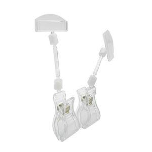 Soporte de señal de plástico de 25 piezas, Clips giratorios, etiqueta de precio para mercancía, doble pantalla - Product Image 5