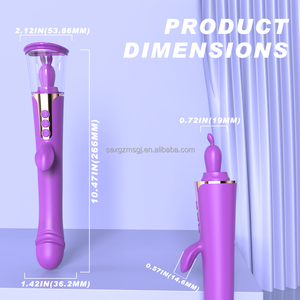 Vibrator Dildo <span class=keywords><strong>3</strong></span> in 1 Stimulasi Titik G Klitoris untuk Wanita, dengan Gerakan Mulut Realistis dan Getaran Rabbit - Product Image 4