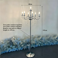 Lampadaire Doré en Cristal, Grand Modèle Vintage, 6 Lumières, Style Ferme, Élégant Candelabre d'Angle pour Salon et Bureau