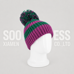 Chapeau <span class=keywords><strong>en</strong></span> <span class=keywords><strong>laine</strong></span> d'Islande personnalisé Soochic Dress Premium, tricoté avec un grand <span class=keywords><strong>pompon</strong></span>, bicolore, <span class=keywords><strong>pour</strong></span> garder au chaud <span class=keywords><strong>en</strong></span> hiver, unisexe - Product Image 3