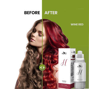 Crème colorante permanente pour cheveux roux de haute qualité, sans ammoniaque, sans <span class=keywords><strong>peroxyde</strong></span>, sans alcool, avec des ingrédients naturels à base de plantes pour couvrir les cheveux gris - Product Image 1