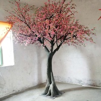 Arbre à fleurs de cerisier en soie rose géant de 12 pieds personnalisé, arbre artificiel géant de cerisier Sakura, grand arbre artificiel de cerisier en fleurs