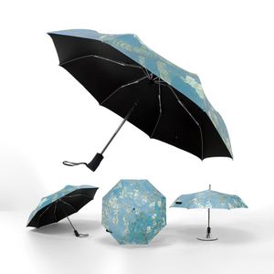 Branded Chinese Manufacturer High Quality Modern Travel Promotional 3 Folding Umbrellas Wholesale <b>Cheap</b> Customized Rain Logo - Product Image 3