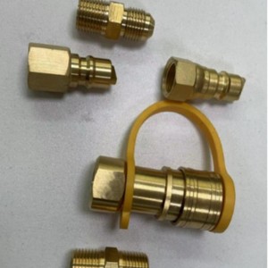 Kit de raccordement rapide en laiton 3/8 po pour tuyau de propane GPL, résistant au feu, type rigide - Product Image 2
