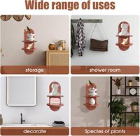 Étagère murale de style rétro, décoration murale, étagère flottante en bois massif
