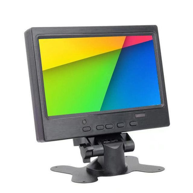 7-Inch Mini Portable LCD TV Monitor with Multi-Interface AV VGA Input Computer