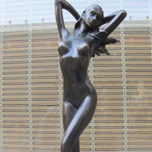 Personnalisation Sculpture de fille ballerine nue en bronze Mujer Desnuda belle statue de femme nue - Product Image 3
