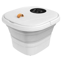 Masseur de pieds et de jambes pliable et portable entièrement automatique à température constante multi-niveaux pour usage domestique