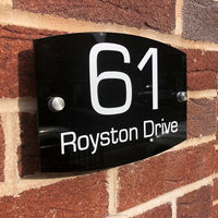 Plaque de porte lumineuse personnalisée à LED rétroéclairée de 12 pouces pour numéro de maison, éclairage extérieur, numéros d'adresse, tension AC/DC, 50 000 heures