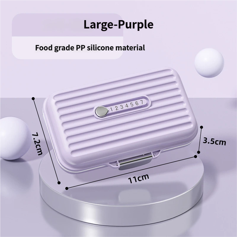 Una grande scatola per medicinali viola