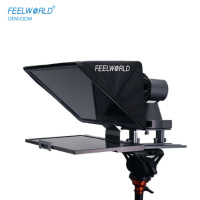 Teleprompter Plegable FEELWORLD TP16 de 16 Pulgadas para Material Plástico, Compatible con Tablets de 16 Pulgadas Horizontales/Verticales para Transmisiones