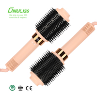 Sikat Rambut Elektrik Profesional 4 in 1 dengan Motor Tanpa Sikat, Pengering Rambut Berkecepatan Tinggi, Sikat Udara Panas, Multistyler Salon
