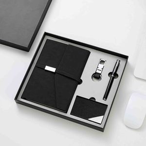 Nouvelle couverture en cuir Pu avec logo personnalisé Pu Diary Men Gift <span class=keywords><strong>Eco</strong></span>-friendly Corporate Gifts A5 Notebook And Pen Gift Set - Product Image 2