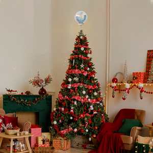 Étoile de Noël sphérique pour le sommet de l'arbre, dégradé bleu lac, ornement circulaire pour la décoration de fête de Noël à la maison - Product Image 5