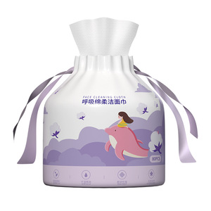 ผ้าเช็ดทำความสะอาดผิวหน้าแบบใช้แล้วทิ้ง Haining Tide แพ็ค 80 ชิ้น ผ้าไม่ถักทอแบบหนาสำหรับการลบเครื่องสำอางและการดูแลผิว - Product Image 3