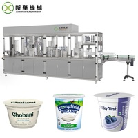 Machine automatique de remplissage et de scellage de gobelets pour yaourt, jus, lait, thé