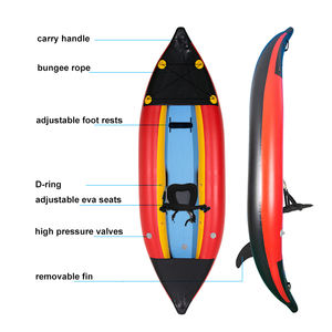 Kayak inflable para canoa, con paletas de Kayak, pesca, el más vendido, impermeable en el océano, logotipo personalizado para una sola persona, 3 años, 8,8Kg - Product Image 3