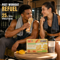 Barre protéinée au mangue, directement de l'usine, petit-déjeuner, collation, alimentation saine, vente en gros, boîte de 150g