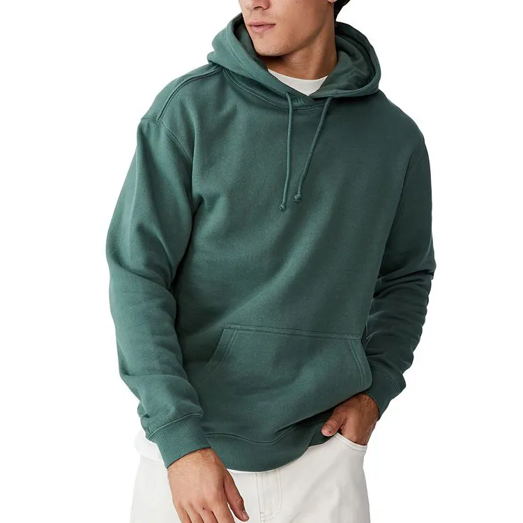Wholesale Unisex Custom Logo Hoodies Eco-friendly Polyester Cotton Plain Blank Mens Oversized pullover Hoodie