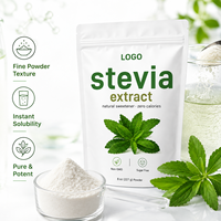 Poudre d'extrait de stévia, édulcorant naturel, zéro calorie, sans sucre, sans OGM, qualité alimentaire, substitut de sucre végétal pour boissons et pâtisseries