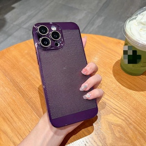 เคสกันกระแทกบางเฉียบหรูหรา พร้อมตะแกรงระบายความร้อน สำหรับ iPhone 16 15 14 13 11 12 Pro Max ป้องกันกล้อง - Product Image 4
