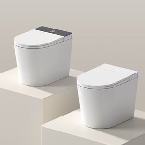 Mini House Hotel - Inodoro inteligente de cerámica con descarga automática, bidé con control remoto, doble descarga, salida en P y salida en S, de montaje en suelo, color blanco - Product Image 3