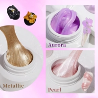 Gel de modelage non collant pour sculpture, vernis à ongles gel solide nacré, scintillant, métallique, pour la création de fleurs 3D, colle pour nail art, vente en gros