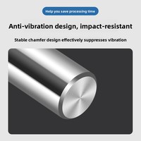 Fresa de extremo esférico de 55 mm de carburo para CNC, herramienta extendida de dos filos para fresado de acero tipo R