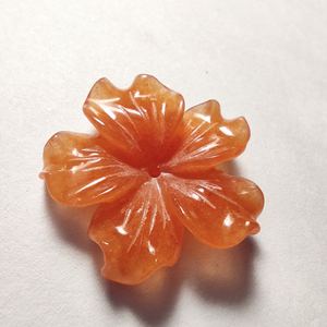 พลอยอะเวนเจอรีนสีแดงทรงดอกไม้แกะสลักอย่างประณีต สวยงาม เหมาะสำหรับเป็นของขวัญในวันหยุด F578 - Product Image 2