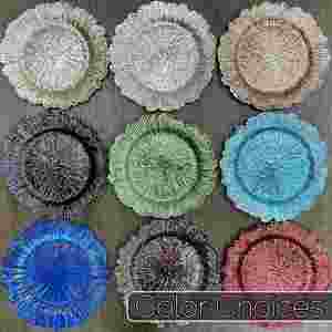Platos Base Decorativos Premium de 13 Pulgadas, Multicolor, Tipo Arrecife, de Plástico Irrompible, para Decoración de Eventos y Bodas, Venta al por Mayor - Product Image 2