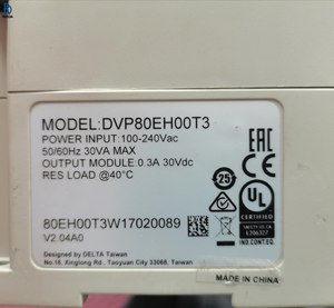 Controlador Lógico Programable PLC DVP80EH00T3, Módulo de Control de Automatización Industrial, Compacto, Alto Rendimiento, Multivoltaje - Product Image 1