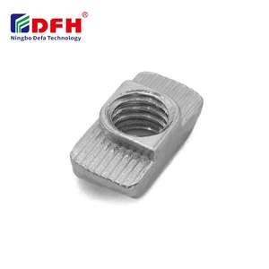 Venta al por mayor Acero M4 M5 Ranura 10 Cabeza de martillo chapada en zinc brillante Tuerca en T M6 M8 para la serie 4040 - Product Image 1