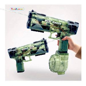 Pistola de Agua Eléctrica Unisex para Adultos, Inyector de Alta Presión, Balas Blandas, Gran Capacidad, para Fiestas y Diversión de Verano - Product Image 2