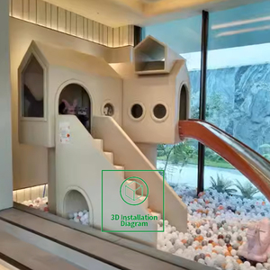 Juego de Equipos de Juego Interior Creativo y Elegante para Niños, Parque Infantil Comercial con Tobogán y Piscina de Pelotas - Product Image 3