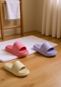 Women's EVA Cloud-Style Flip-Flops Beige Size 30 Ultra Soft <b>Non</b> <b>Slip</b> Summer <b>Slippers</b> Open Toe Solid Color - Product Image 2