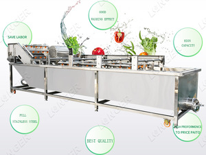 Machine à laver industrielle à bulles d'air pour le nettoyage des légumes/<span class=keywords><strong>fruits</strong></span>, lavage du persil, lavage de la coriandre - Product Image 2