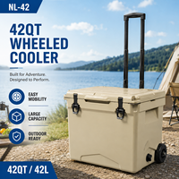 Glacière portable isotherme 42QT avec roues pour le camping – Offre spéciale