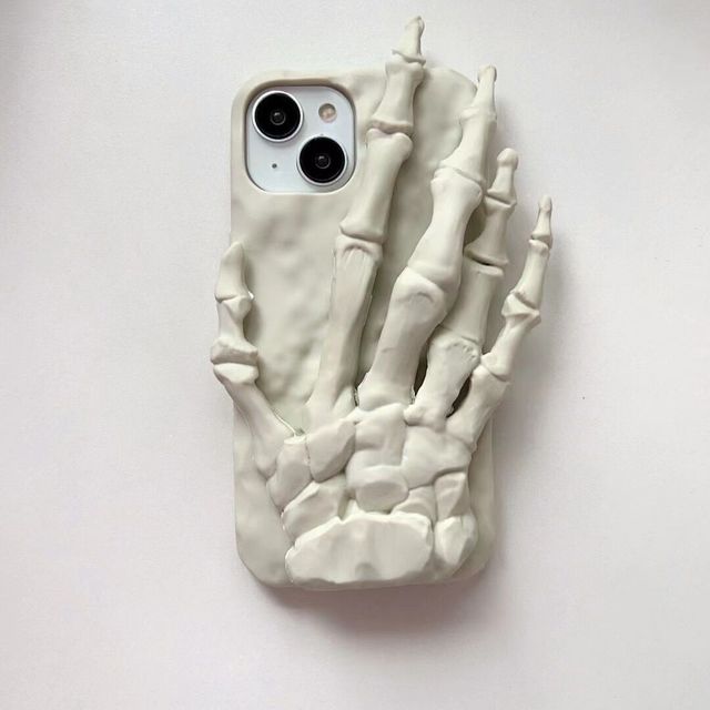 Halloween Funny Skeleton Hand Bracelet Phone Case for Iphone 15 Pro 14 Pro Max 13 12 11
